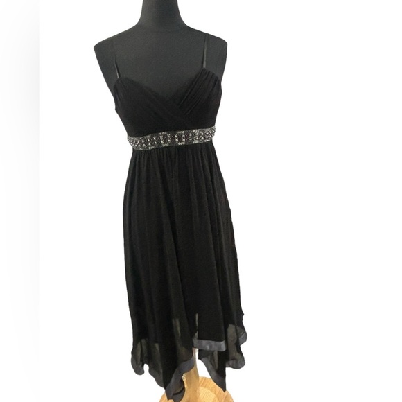 Decode 1.8 Women’s Black Gray Sheath Empire Waist Cocktail Dress-size 8 - Picture 2 of 8